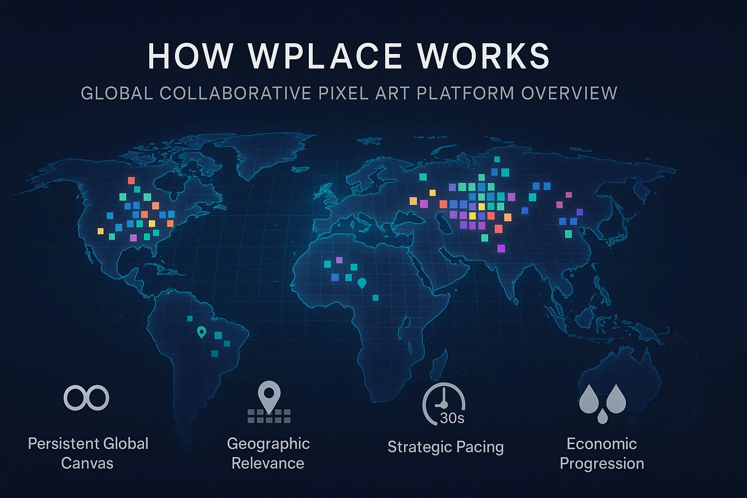 How Wplace works - Global collaborative pixel art platform overview