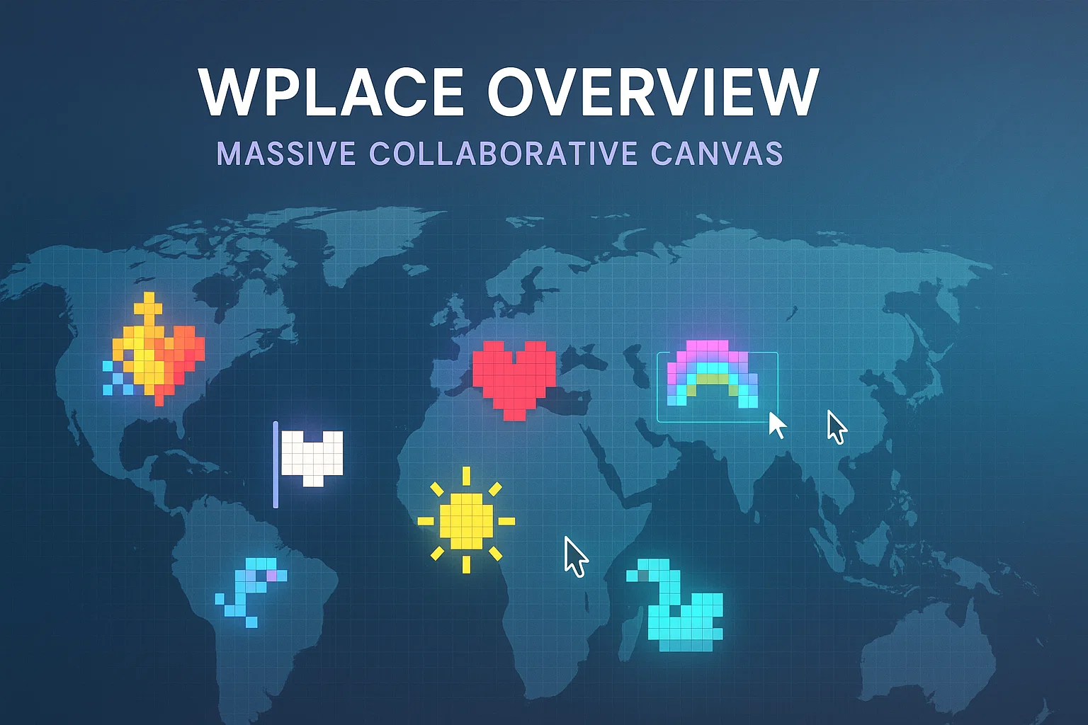 Wplace overview showing the massive collaborative canvas